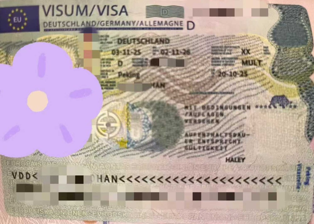 祝贺国外学历小han同学(北京vfs递签)报富优柏林维多利亚语言学院27周语言班签发一年语言+留学签证!